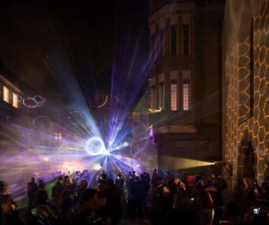 Lichtstadt Feldkirch2018 Artificial Owl Holographisches Windspiel